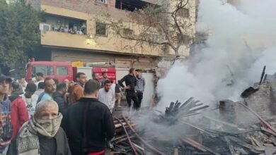 حريق هائل يلتهم 3 عقارات بالشرابية وإصابة 5 باختناق