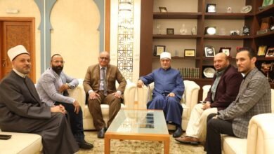 مفتي الجمهورية يستقبل نائب رئيس أكاديمية البحث العلمي والتكنولوجيا لتعزيز التعاون المشترك