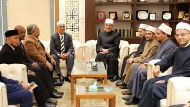 مفتي الجمهورية يستقبل وفدًا رفيع المستوى من المسؤولين الدينيين بولاية بهانج الماليزية 