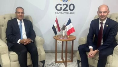 وزير الخارجية يلتقى مع نظيره الفرنسي على هامش أعمال قمة مجموعة العشرين
