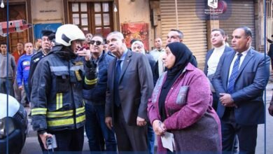 محافظ الإسكندرية يتابع تداعيات انهيار عقار بنطاق حي غرب