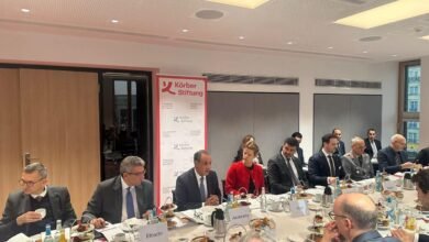 وزير الخارجية يشارك في جلسة حوارية بمؤسسة Korber Stiftung بحضور عدد من رؤساء وممثلي مراكز الأبحاث الألمانية