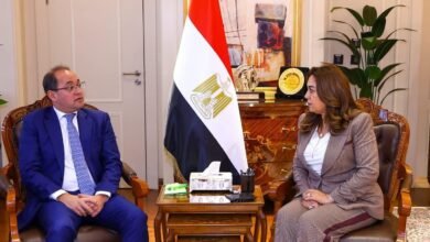 وزيرة التنمية المحلية والقائم بأعمال وزير البيئة ووزير المالية يبحثان عدداً من الملفات المشتركة