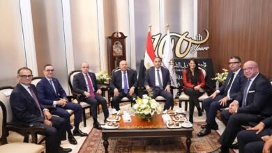 د.محمد فريد يلقي كلمة رئيسية خلال افتتاح جلسة تداول البورصة المصرية بمناسبة استحواذ شركة “إيجيترانس” على شركة “نوسكو”
