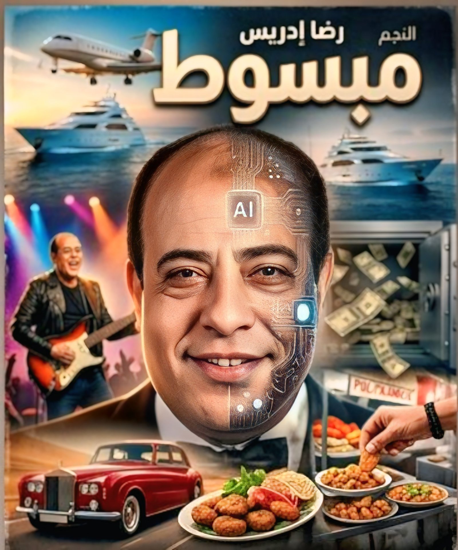 رضا إدريس يخطف الأنظار بكليب “مبسوط”.. كوميديا بطعم الذكاء الاصطناعي