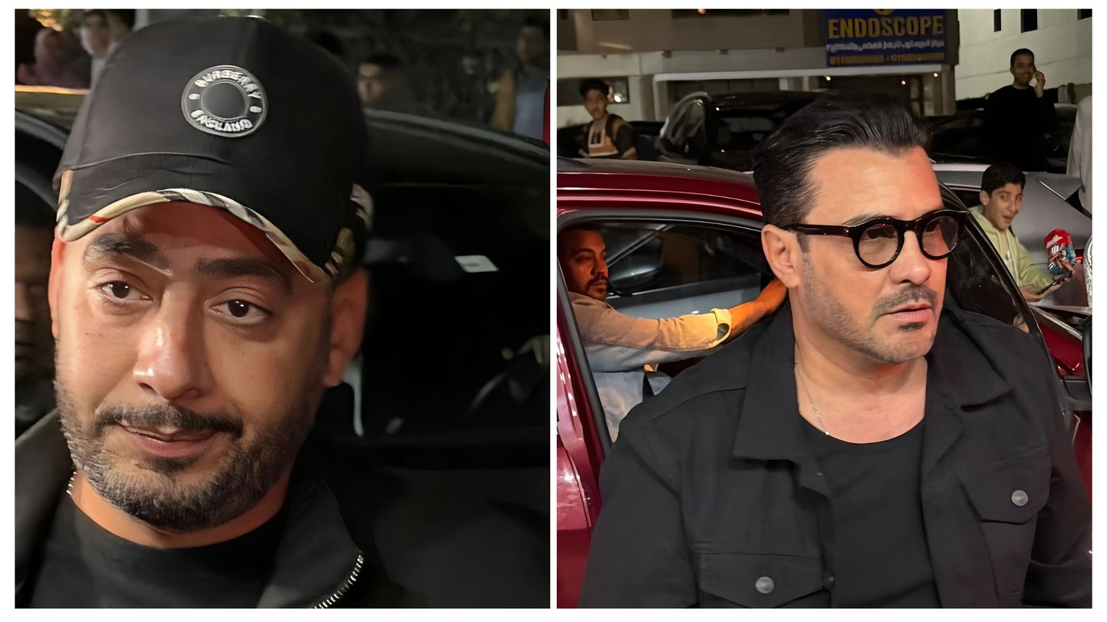 عصام السقا وأشرف زكي في عزاء والد محمود حمدان بمسجد الحامدية الشاذلية