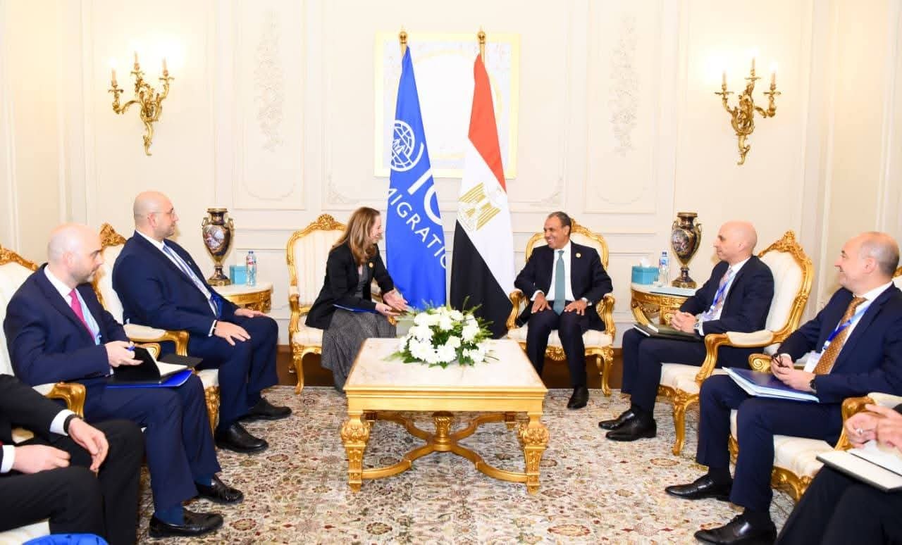 وزير الخارجية يلتقي المديرة العامة للمنظمة الدولية للهجرة