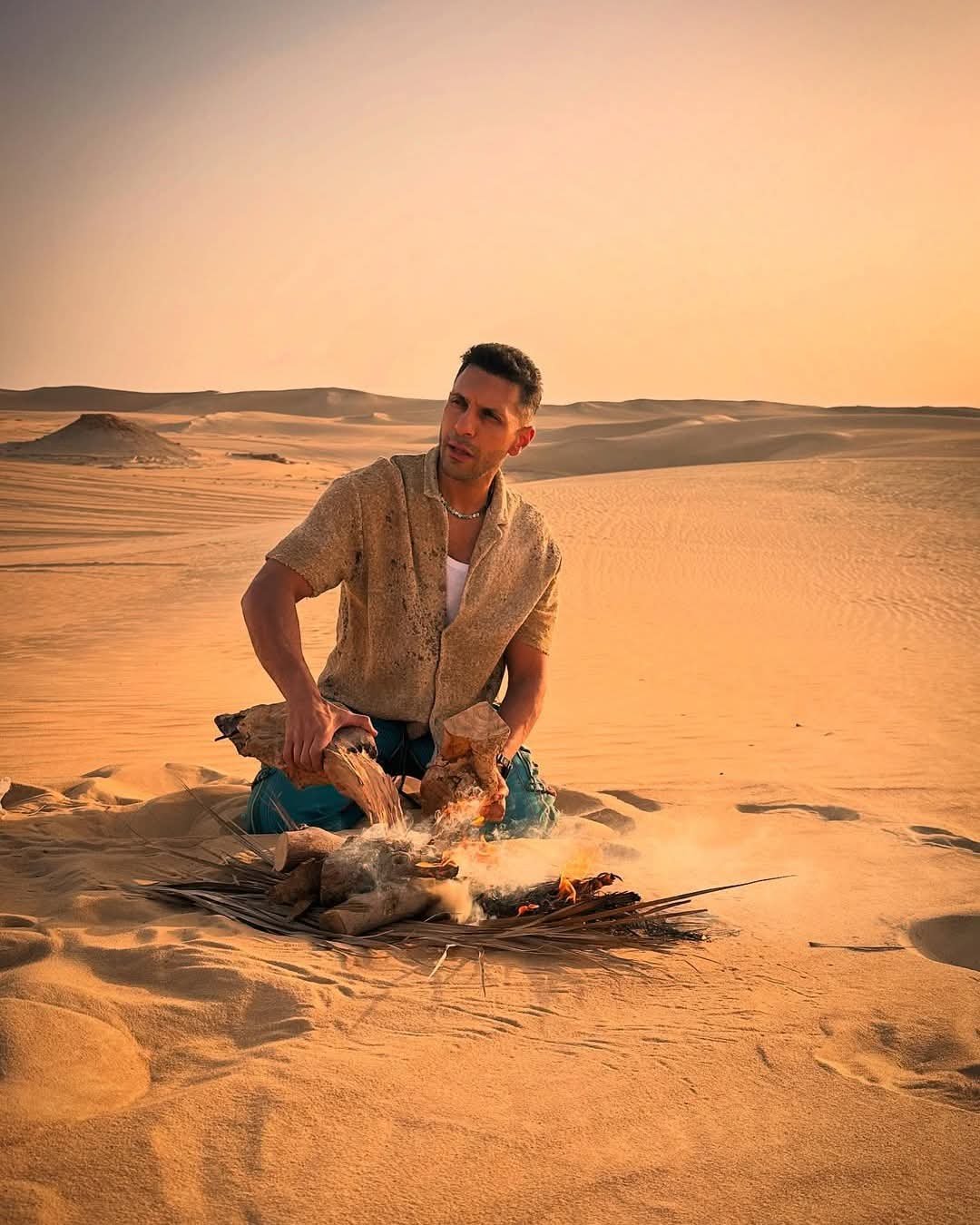 حسن أبو الروس في سيوة.. صور جديدة من قلب الصحراء تثير إعجاب الجمهور على إنستجرام