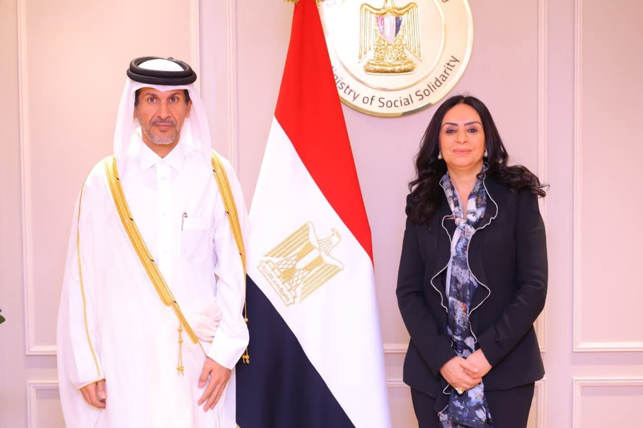 وزيرة التضامن الاجتماعي تستقبل سفير قطر بالقاهرة لبحث تعزيز التعاون في الحماية الاجتماعية والتنمية