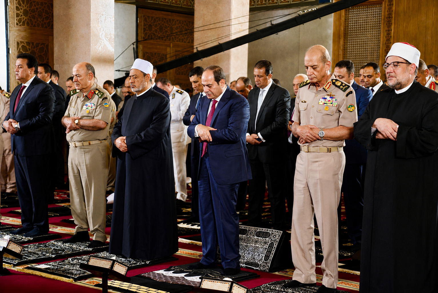الرئيس السيسي يؤدي صلاة عيد الأضحى بمسجد الرحمن الرحيم بالعاصمة الإدارية وسط أجواء روحانية مميزة