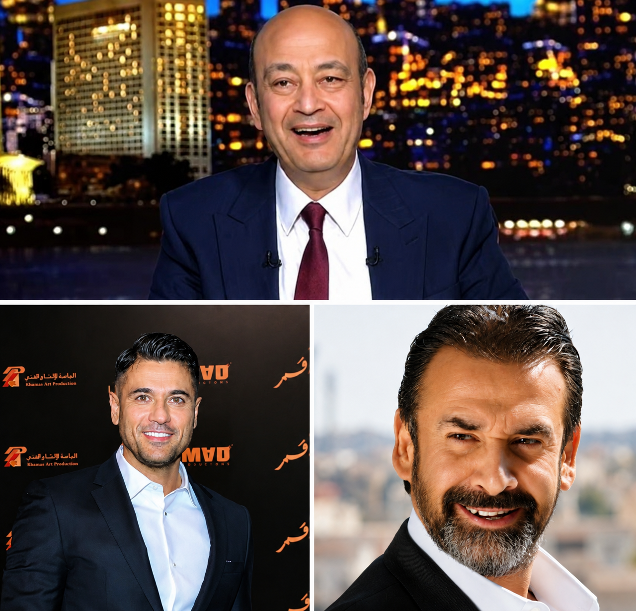 كريم عبد العزيز وأحمد عز ضيفا برنامج «الحكاية» مع عمرو أديب تزامنًا مع عرض فيلم 7DOGS