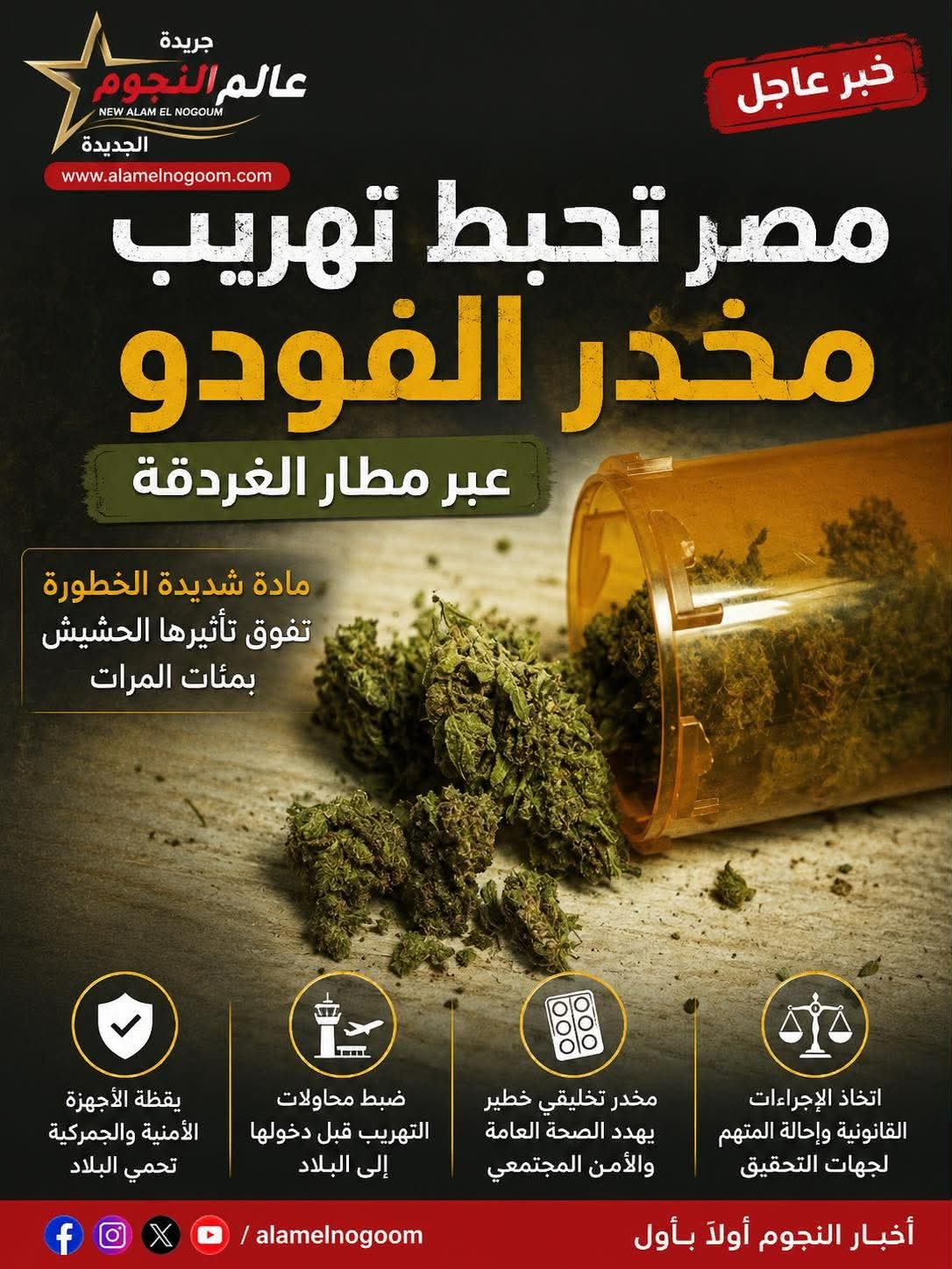 مصر تحبط تهريب مخدر الفودو عبر مطار الغردقة.. ضبط شحنة شديدة الخطورة تفوق تأثير الحشيش بمئات المرات 4 مصر تحبط تهريب مخدر الفودو عبر مطار الغردقة.. ضبط شحنة شديدة الخطورة تفوق تأثير الحشيش بمئات المرات