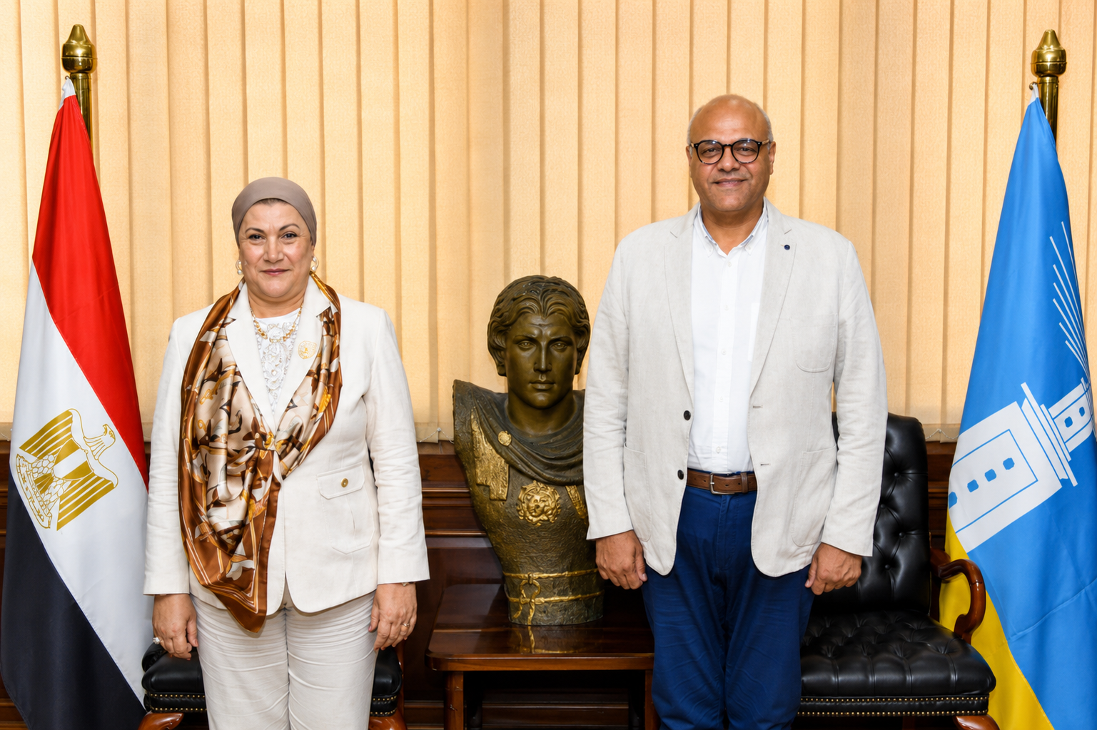 محافظ الإسكندرية يستقبل رئيسة المجلس القومي للطفولة والأمومة لدعم مبادرات حماية الطفل بالمحافظة