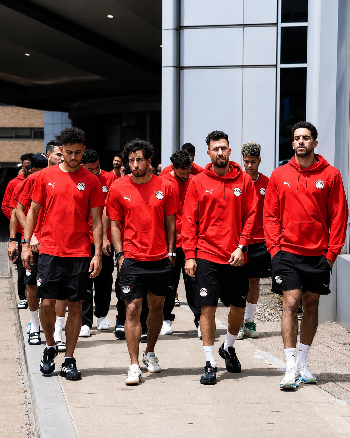 منتخب مصر يجري جولة سير لمدة 10 دقائق في كليفلاند استعدادًا للمواجهة المرتقبة