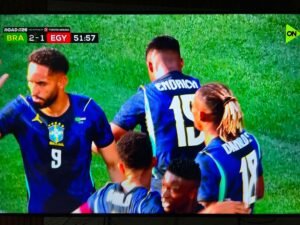 الهدف الثاني يشعل مباراة مصر والبرازيل.. السامبا تستعيد التقدم في الشوط الثاني
