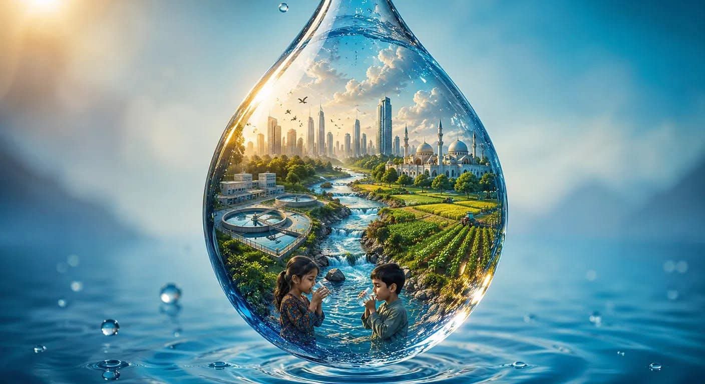 الماء حياة ونماء.. وزارة الأوقاف تنشر نص خطبة الجمعة بعنوان «الماء حياة ونماء» 3 الماء حياة ونماء.. وزارة الأوقاف تنشر نص خطبة الجمعة بعنوان «الماء حياة ونماء»
