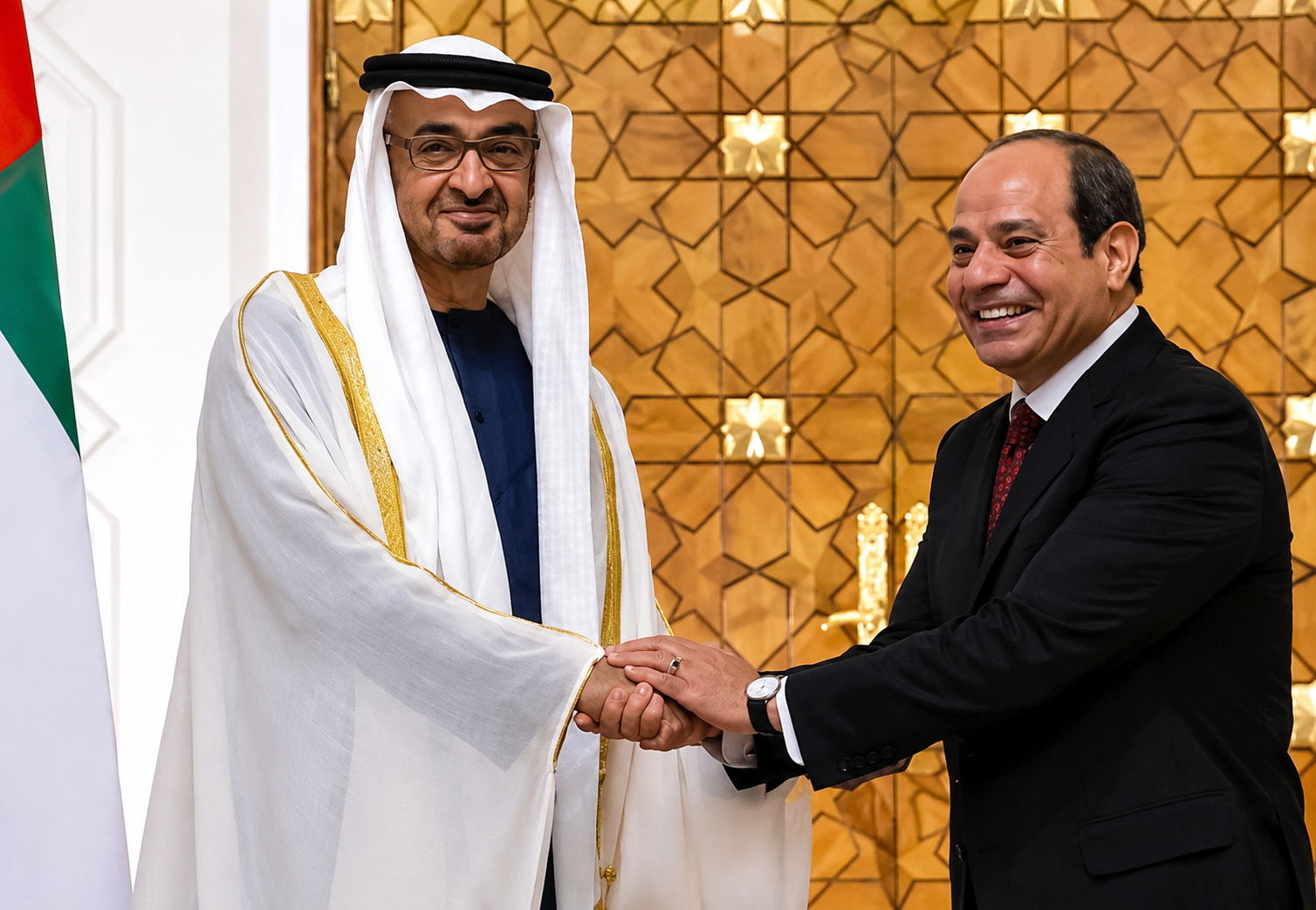 الرئيس السيسي يستقبل الشيخ محمد بن زايد في مطار العلمين.. مباحثات مصرية إماراتية لتعزيز التعاون ومناقشة تطورات الشرق الأوسط 5 الرئيس السيسي يستقبل الشيخ محمد بن زايد في مطار العلمين.. مباحثات مصرية إماراتية لتعزيز التعاون ومناقشة تطورات الشرق الأوسط