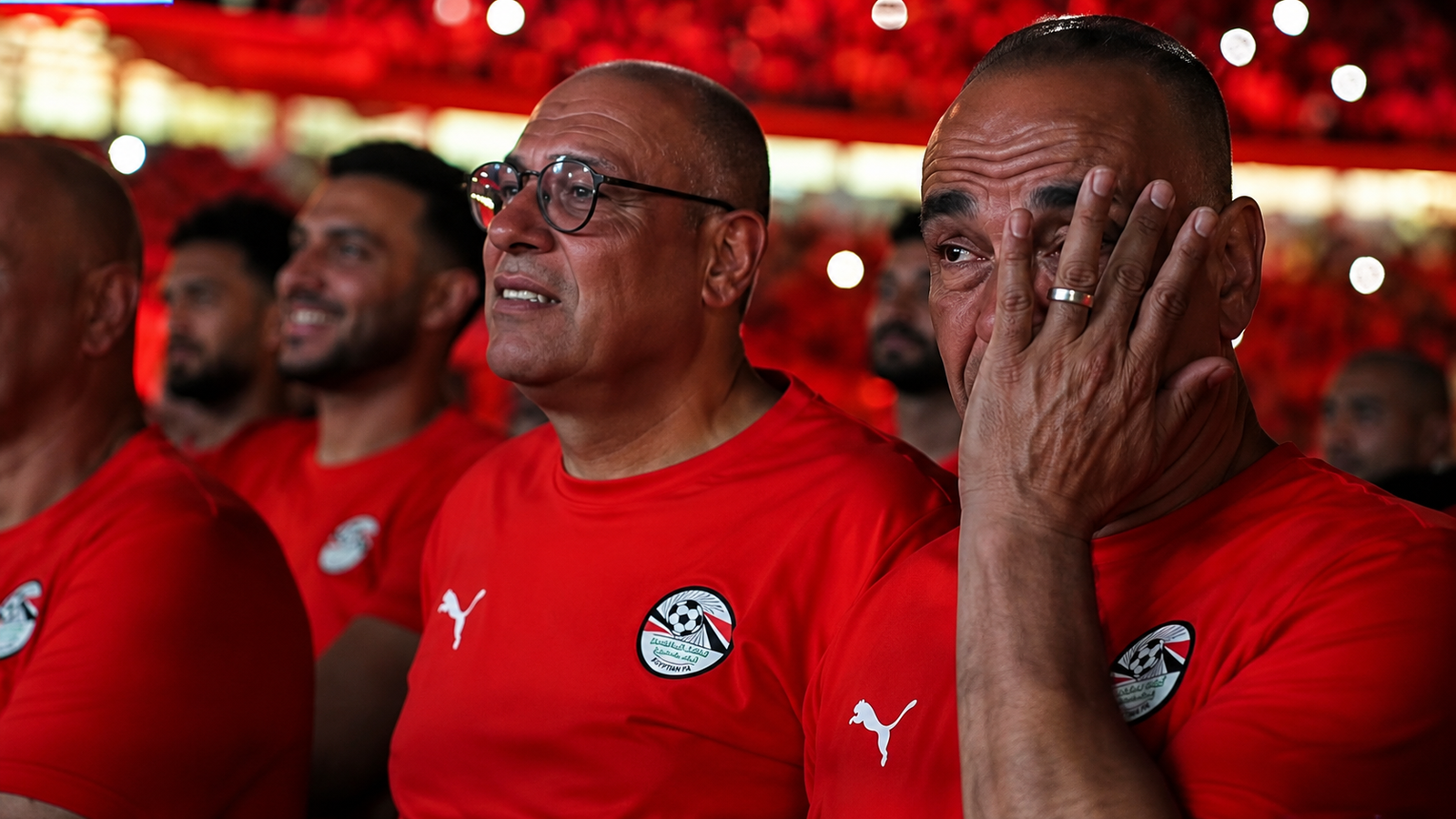 دموع إبراهيم حسن تخطف الأنظار في احتفالية المنتخب المصري باستاد القاهرة.. مشاهد مؤثرة بعد الإنجاز التاريخي 3 دموع إبراهيم حسن تخطف الأنظار في احتفالية المنتخب المصري باستاد القاهرة.. مشاهد مؤثرة بعد الإنجاز التاريخي