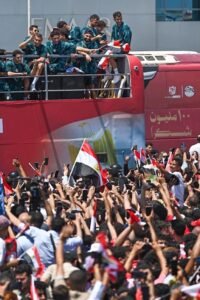 رامي رضوان: استقبال بعثة منتخب مصر عكس تقدير الوطن لإنجاز أبنائه بعد المشاركة التاريخية في كأس العالم 4 رامي رضوان: استقبال بعثة منتخب مصر عكس تقدير الوطن لإنجاز أبنائه بعد المشاركة التاريخية في كأس العالم