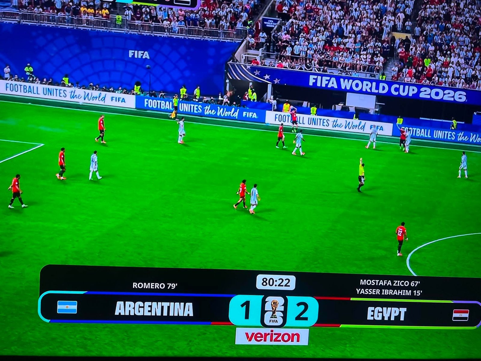منتخب مصر أمام الأرجنتين.. التانجو يقلص الفارق والفراعنة يحافظون على التقدم بنتيجة 2-1 في كأس العالم 2026