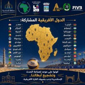 الإسكندرية تستضيف بطولة الأمم الأفريقية للكرة الطائرة الشاطئية بمشاركة 24 دولة