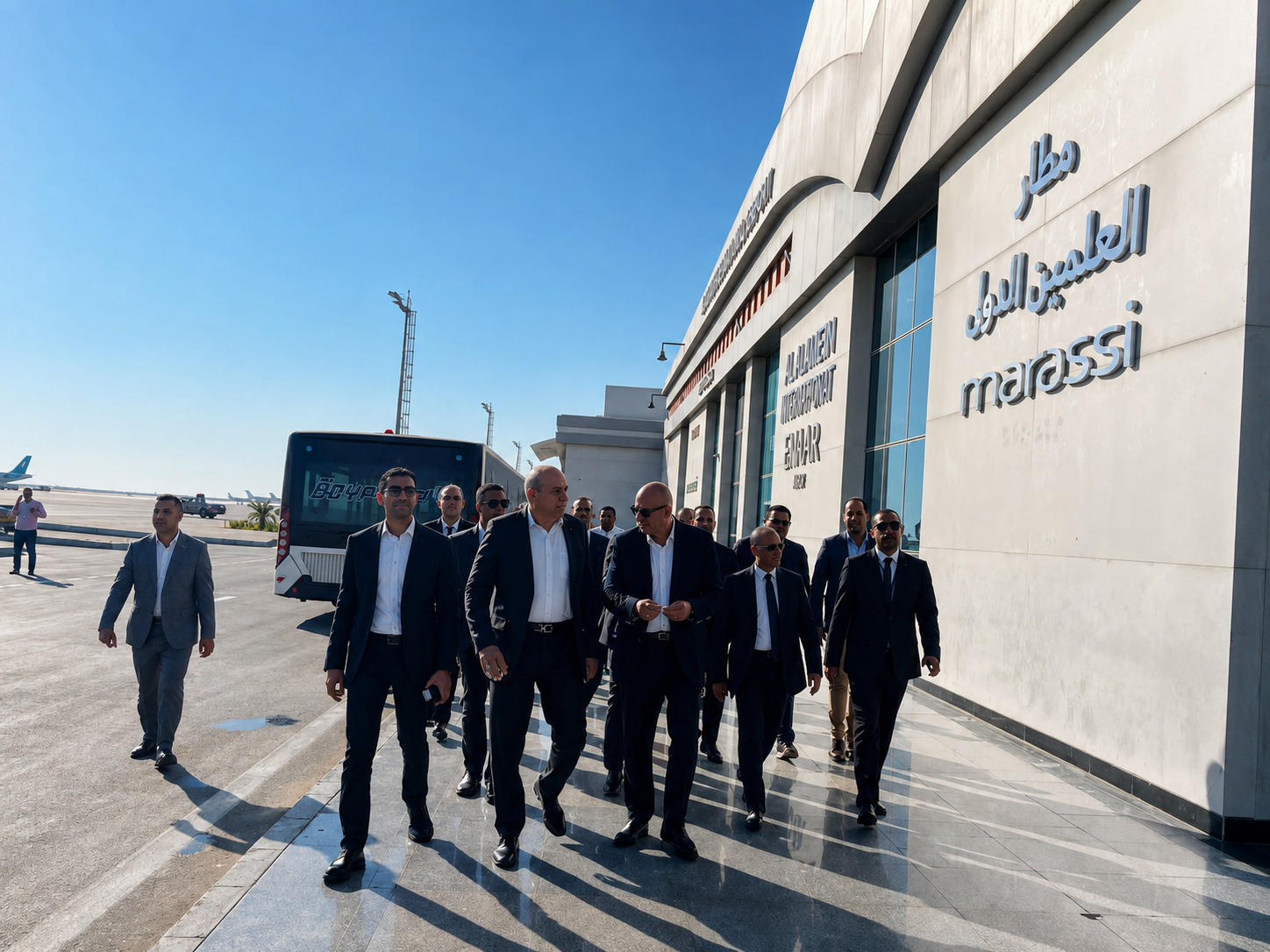 وزير الطيران يتفقد مطار العلمين الدولي استعدادًا لانطلاق معرض العلمين الدولي للطيران والفضاء EIAS 2026 3 وزير الطيران يتفقد مطار العلمين الدولي استعدادًا لانطلاق معرض العلمين الدولي للطيران والفضاء EIAS 2026
